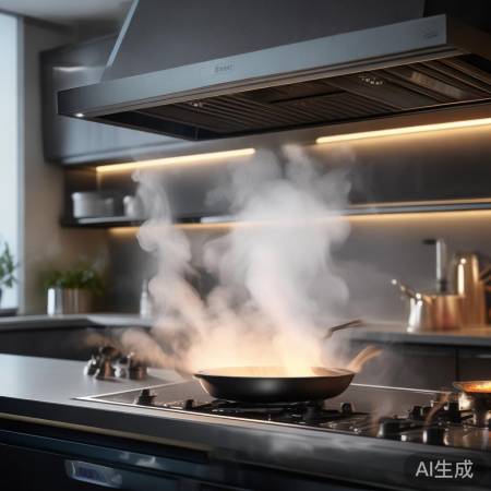 “烹饪时，油烟机开启，油烟速排