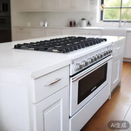 白色燃气灶，简约耐脏美