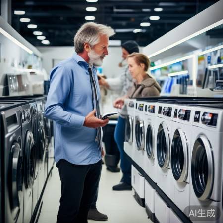 实体店洗衣机种类多