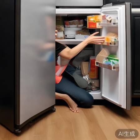 清理冰箱后部异物减少噪音