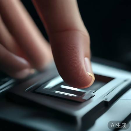 轻触指纹采集区