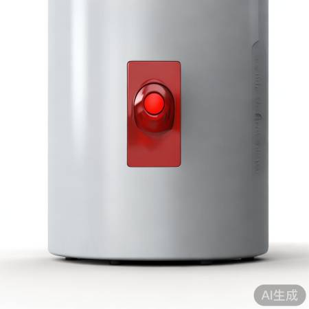 手动启动，红色按钮开启热水器