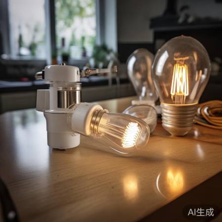 更换灯泡，注意安全。