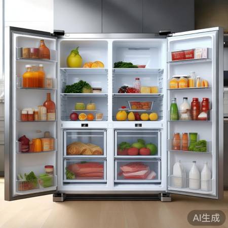 大容量冰箱，食材分类存放