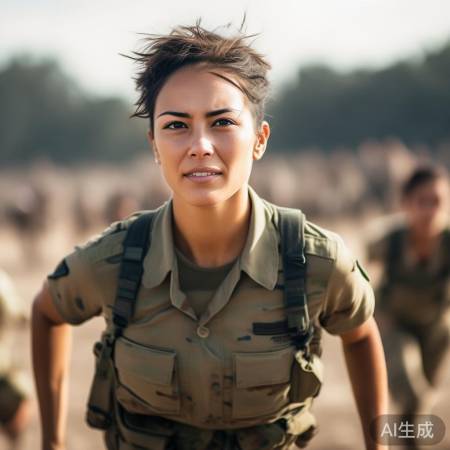 女兵选拔严,毅力惊人