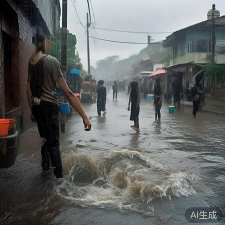 乐东因暴雨停水