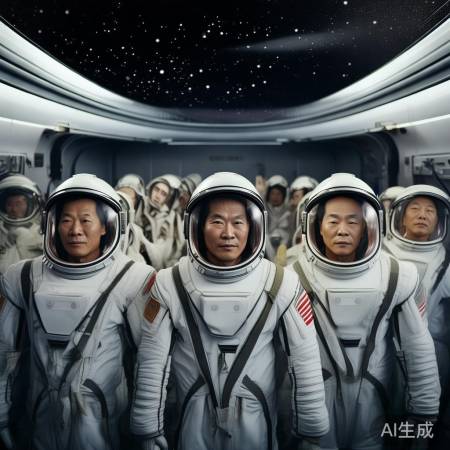 航天员太空舱深情祝福