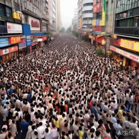 南京路人潮涌动