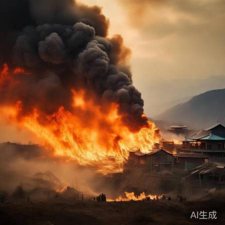 “邻国山林火势蔓延至中国”